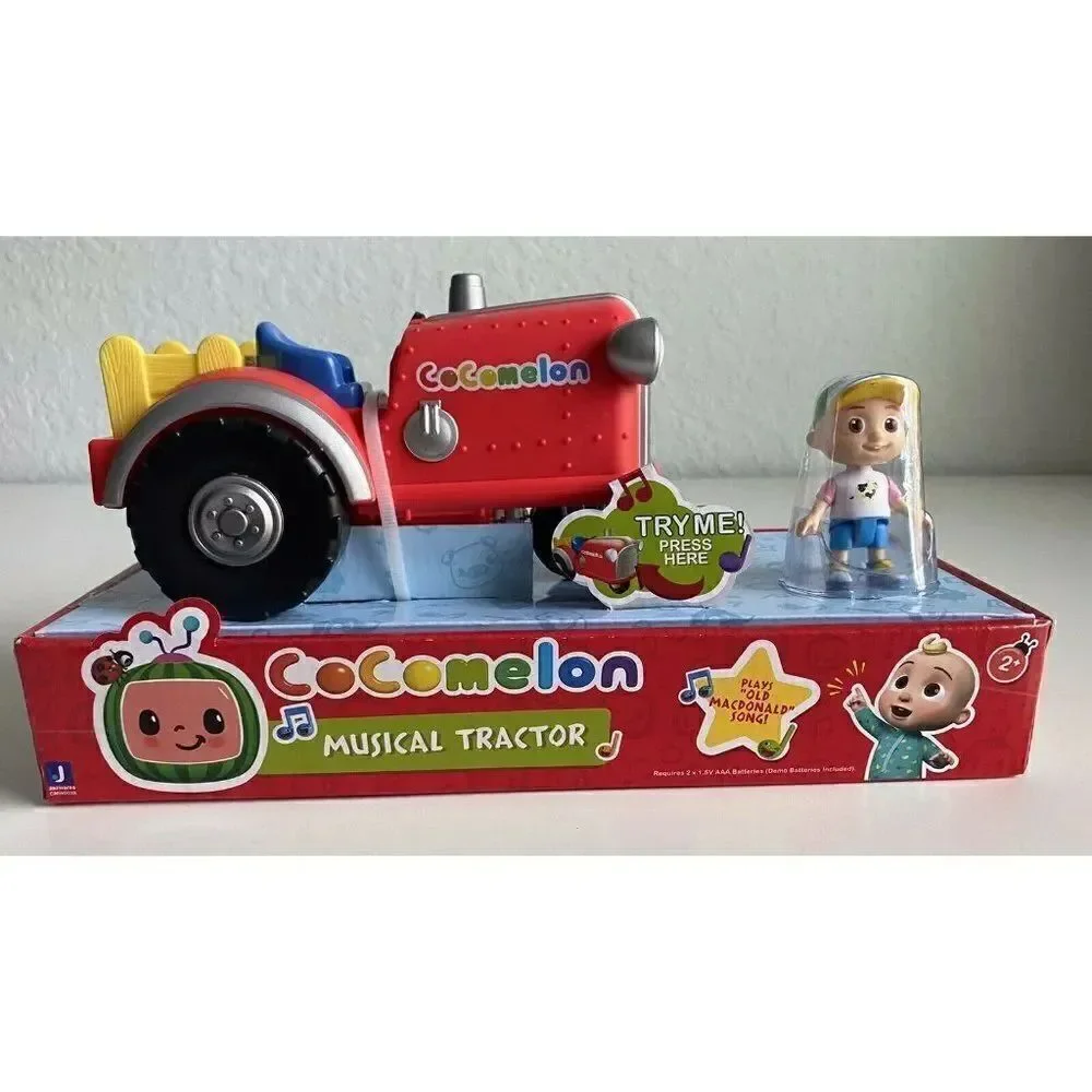 Cocomelon Musical Tractor w/ Sounds Old McDonald Had A Farm‎ Song Toy Figure New